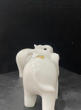 美玉轩阁玉祝福中式客厅大象摆件