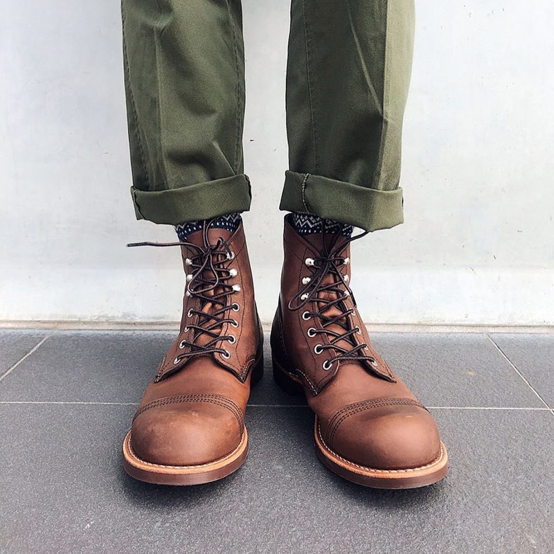 Red Wing红翼男鞋8111工装靴6寸铁道工D头油鞣皮牛皮马丁靴保税仓,淘宝优惠券,粉丝福利购,淘宝优惠卷