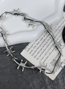 暗黑哥特铁丝颈链朋克金属个性