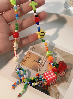 彩色亚克力蝴蝶颈链时尚甜美小众个性设计感锁骨链百搭项链女