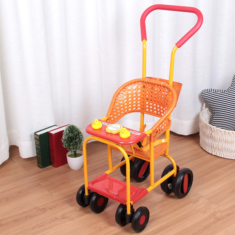 藤椅夏季手推车 八轮新款竹藤宝宝轻便儿童车 仿藤透气夏天婴儿车,淘宝优惠券,粉丝福利购,淘宝优惠卷