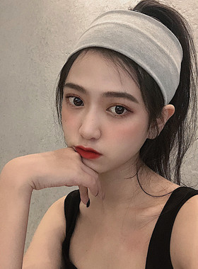 韩国ins网红男女中性颓废风发带