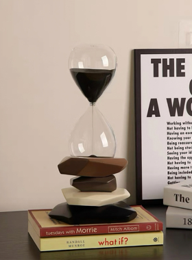 时来运转沙漏创意摆件轻奢高级感小众客厅办公室电视柜玄关装饰品