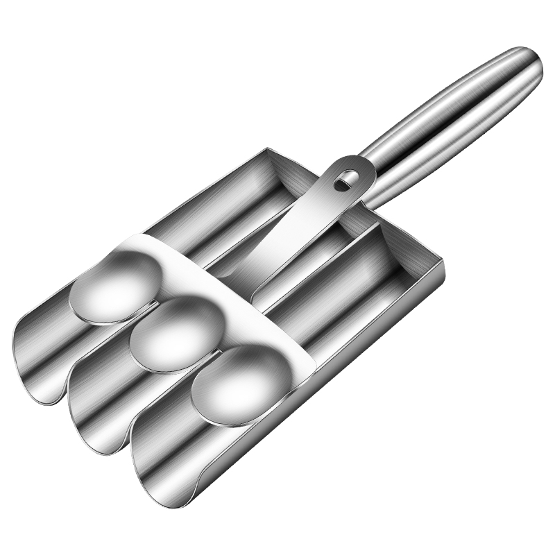 304不锈钢肉丸子制作器家用做鱼丸虾滑模具饭团肉馅料理挖勺神器 - 图0