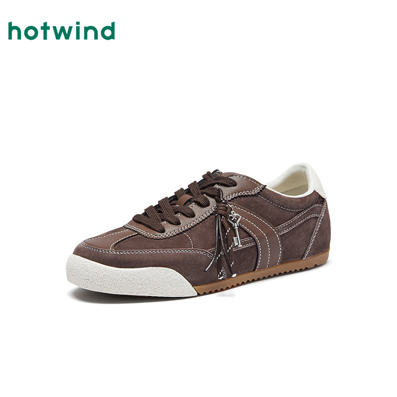 热风复古德训鞋女鞋2026年春季新款平底运动板鞋时尚百搭小白鞋子,淘宝优惠券,粉丝福利购,淘宝优惠卷