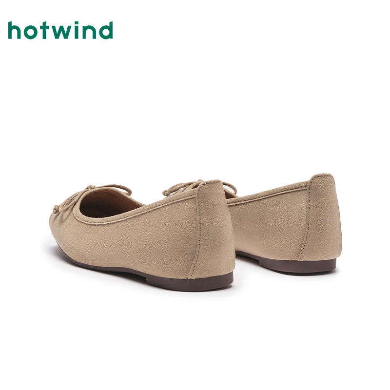 热风纯色浅口单鞋女鞋2025年春秋新款休闲通勤鞋子舒适时尚平底鞋,淘宝优惠券,粉丝福利购,淘宝优惠卷