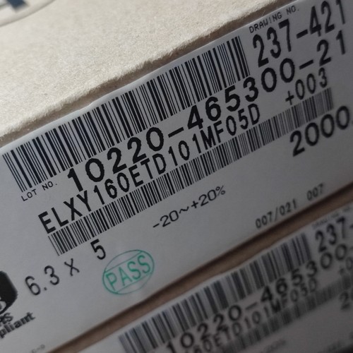 10个全新原装进口黑金刚lxy蓝袍 16v100uf 6.3x5功放电源电解电容 - 图1