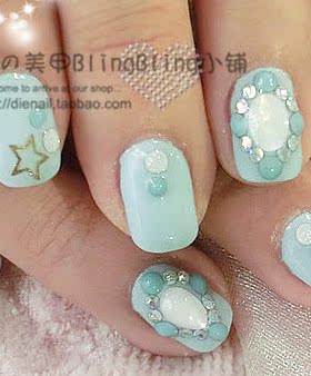 金属进口立体美甲饰品
