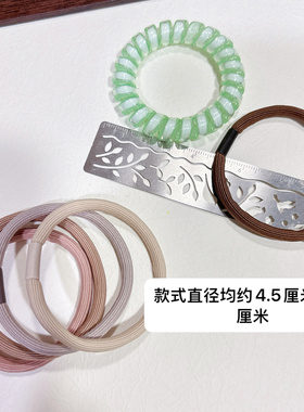 螺纹基础款弹力马卡龙色扎发皮筋
