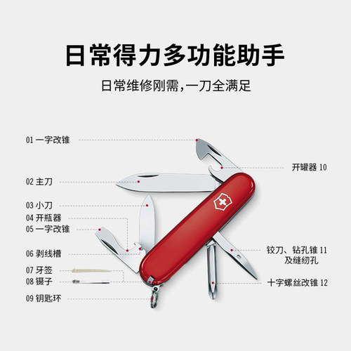 维氏瑞士军刀修补匠91mm正品随身多功能刀具折叠刀瑞士军士刀 - 图1