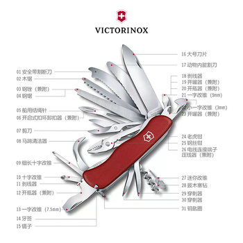 Victorinox Swiss Army Knife Work Hero XL111mm Multifunctional Utility Knife ຂອງແທ້ Swiss Sergeant's Knife