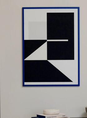 北欧poster club简约手绘风抽象海报客厅卧室组合装饰画画芯定制