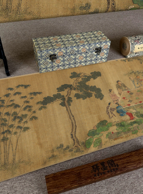 十八学士图人物工笔绘画高清复制