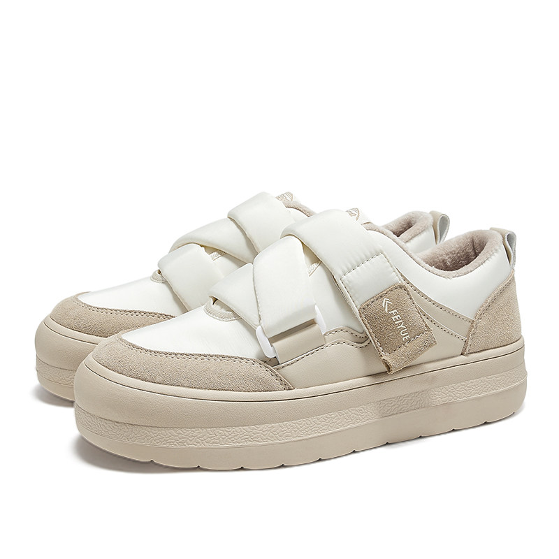 feiyue/飞跃加绒棉鞋冬款低帮厚底保暖休闲鞋魔术贴百搭板鞋002,淘宝优惠券,粉丝福利购,淘宝优惠卷