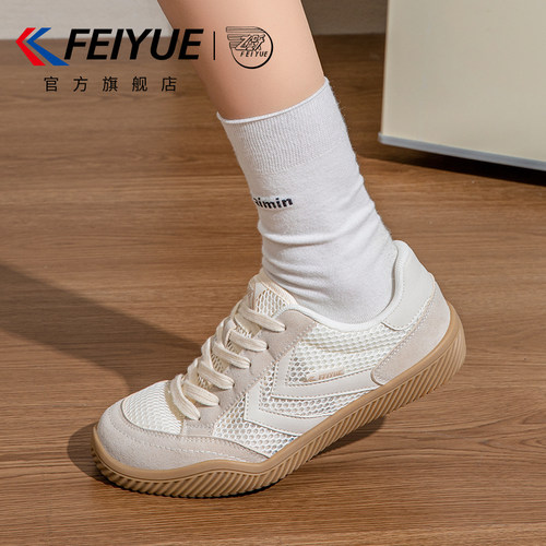 feiyue/飞跃女鞋德训鞋女2025秋冬新款网面爆款休闲板鞋透气百搭 - 图2