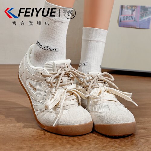 feiyue/飞跃女鞋德训鞋2026年春夏款网面透气超火小白鞋休闲网鞋 - 图1