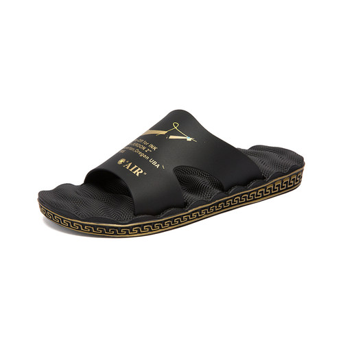 拖鞋男款夏季外穿休闲男士防滑耐磨沙滩凉拖运动耐磨踩屎感一字拖 - 图0