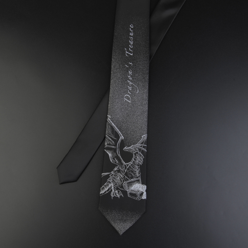【心脏地震】巨龙的宝藏 原创jk手打领带女 dk领带学生领带黑色 - 图3