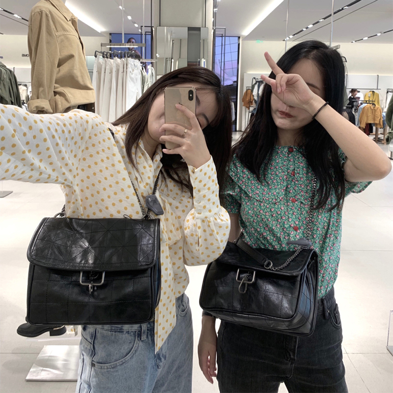 尚茵旗舰店新款小ck女包包官网流浪邮差包菱格链条斜挎限定洋气潮1