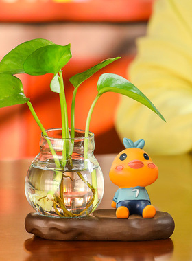 创意水培办公室可爱小摆件客厅房间卧室桌面儿童房家居装饰品花瓶