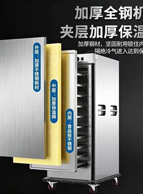 保温餐车商用酒店食堂宴会养老院月子中心门双门移动送餐车保温