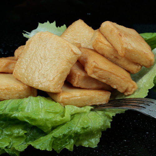 平海鱼豆腐黄金油炸豆腐2.5kg烧烤火锅食材关东煮冷冻半成品食品 - 图0
