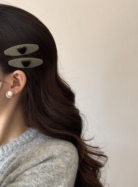 百搭女毛绒秋冬韩版刘海夹爆款