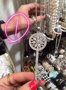 韩国东大门钥匙毛衣链女夏长款百搭高档链子项链挂件吊坠配饰品