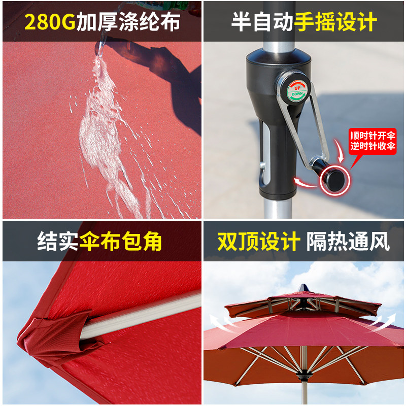 户外遮阳伞室外中柱伞保安亭太阳伞阳台摆摊庭院露天岗亭罗马伞,淘宝优惠券,粉丝福利购,淘宝优惠卷