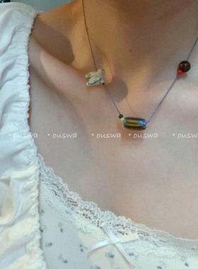 今晚有月亮陶瓷锁骨项链