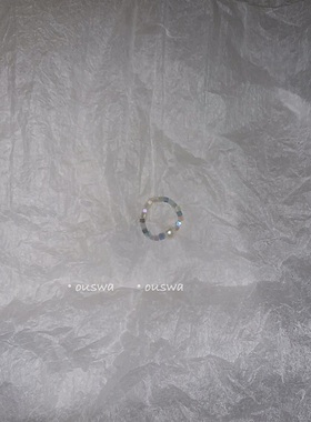 ouswa原创珍珠手作弹力戒戒指