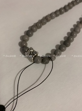 ouswa原创【落下的灰烬】冷淡ins灰色高级感手工可调节锁骨链项链