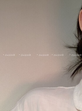 ouswa原创-藏区女孩-天然绿松水滴ins个性小众气质925银耳环耳钩