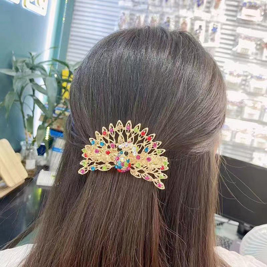 Hair Clip Metal Korean Style Rhinestone Hair Accessory Hair Clip