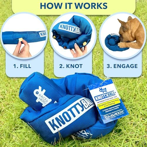 Race&Herd Knotty Ball - Snuffle Ball for Dogs  Sniffle Ball