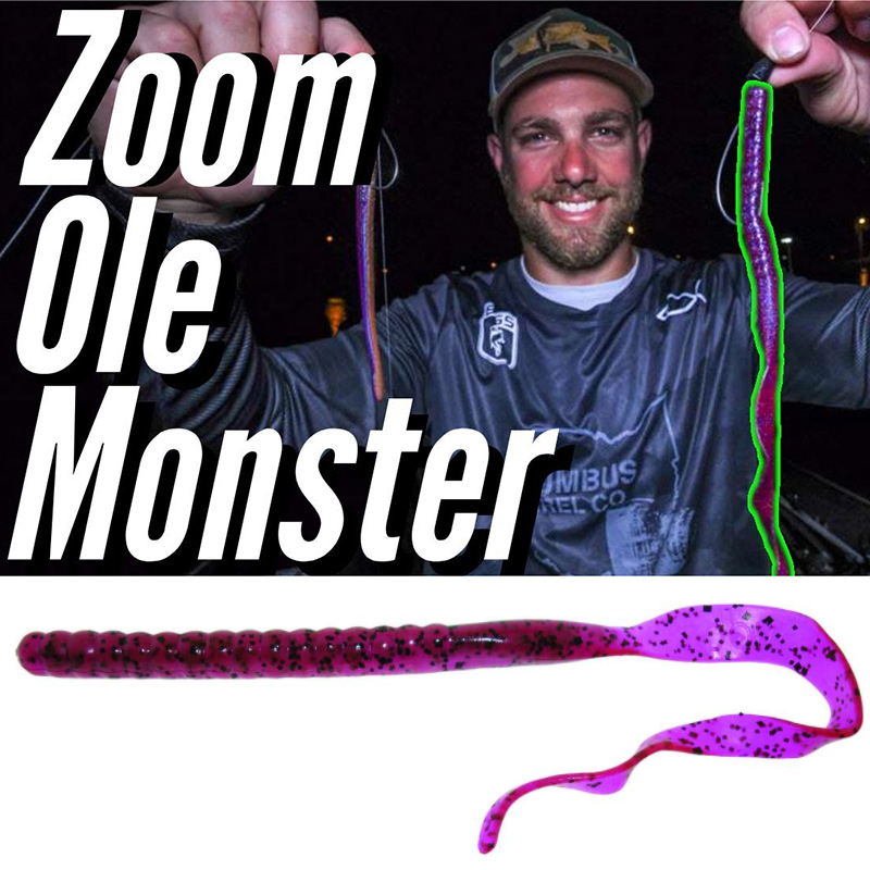 ZOOM美国进口10.5英寸大卷尾 Ole Monster路亚软虫德州卡罗 莱纳 - 图0