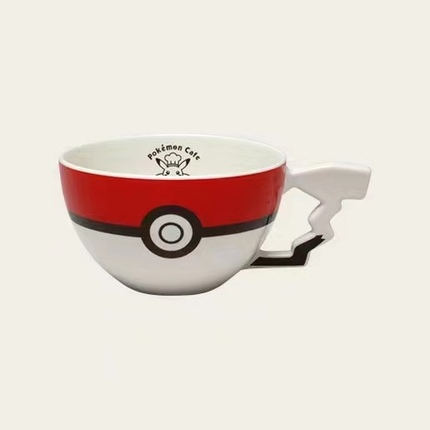 宝可梦Pokemon cafe限定餐具精灵球早餐杯卡比兽盘子精灵球咖啡杯 - 图0