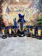 Bohemian Murano hand-painted gilt collection of furnishings, a pot and six-cup wine set, please consult before bidding.