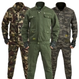 Хлопковый эластичный износостойкий осенний камуфляжный комбинезон для работы, защита от ожогов