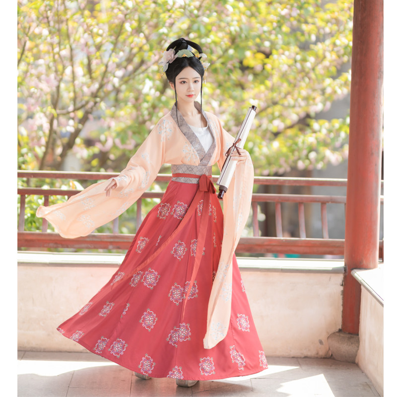 新品南北朝大袖襦复原款齐腰破汉服 泛莎汉服