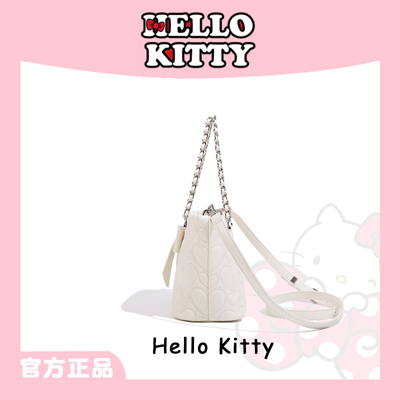 HelloKitty凯蒂猫托特包时尚链条桃心单肩包包女小香风斜挎手提包,淘宝优惠券,粉丝福利购,淘宝优惠卷
