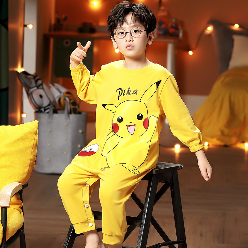 连体男童春秋纯棉长袖防踢被睡衣 珊妤睡衣/家居服套装