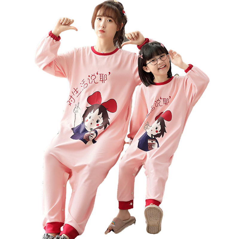 春秋季儿童女童连体衣纯棉连体睡衣 珊妤睡衣/家居服套装