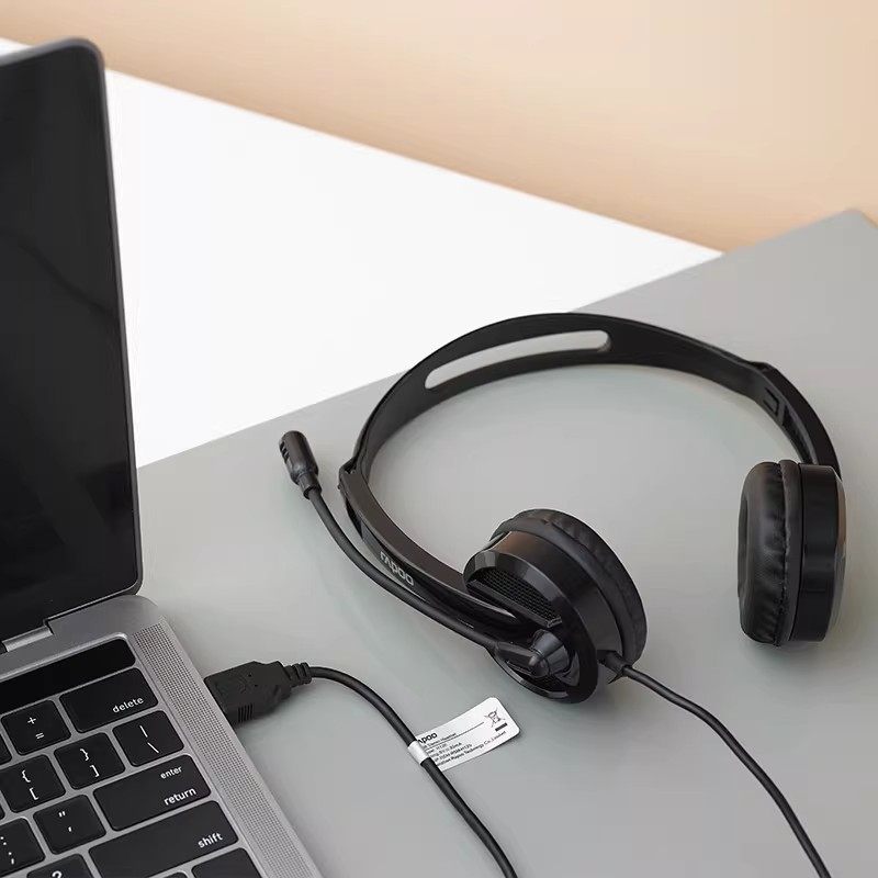 雷柏H100头戴式耳机耳麦电教学习电脑笔记本通用网课直播带麦克风,淘宝优惠券,粉丝福利购,淘宝优惠卷