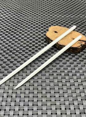 琉璃素杆发簪发钗仿白玉簪子古风汉服影视短剧头饰简约旗袍发饰品