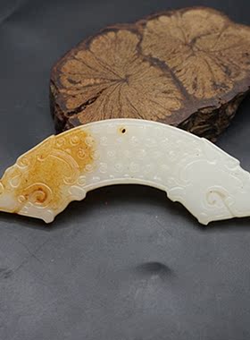 仿白玉做旧仿古双面雕刻