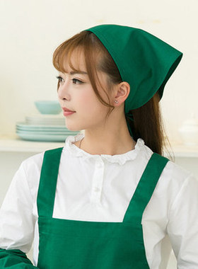 餐饮外卖咖啡甜品女服务员头巾