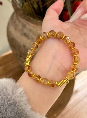 【小富婆】8m黄塔晶手串多样性