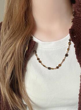 2024新款天然虎眼石高级感项链