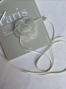 锁骨链配饰花朵绑带丝带女花朵·